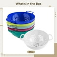 thumbnail image 5 of 6 Pcs Plastic Colanders for Kitchen, Small Colanders with Handles, Drainage Design for Fruits, Vegetables, and Pasta, Compact and Durable, Available in Blue, Green, Purple, White, 5 of 5