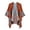 Orange, variant on SnnmBlm Womens Color Block Shawl Wrap Plus Size Cardigan Poncho Cape Open Front Long Winter Sweater Coat Dark Gray One Size
