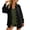Black, variant on Long Sleeve Crinkled Gauze Shirts for Women Casual Oversized Button Down Blouses Slouchy Solid Daily Tops Pink S