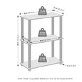 thumbnail image 3 of Furinno Turn-S-Tube 3-Tier Multipurpose Bookcase, Shelf Display Rack with Square Tube, Beech/White, 3 of 6