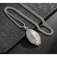 thumbnail image 2 of 1Pcs Alloy Rhinestone Rugby Pendant Necklaces Platinum Pendants Decoration Rugby Pendant Necklace for Women Birthday Festival Elegant Gifts DIY Personalized Jewelry, 2 of 2