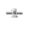 thumbnail image 2 of Winner First Place Number One Word #1 Charm Bead for Women for Teen Oxidized .925 Sterling Silver Fits European Bracelet, 2 of 4