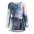 thumbnail image 5 of Besolor Hauts à Manches Longues pour Femmes Chic Décontracté Chandails à Col Rond Manches Longues Tuniques Amples et Fluides pour Porter avec des Leggings Multicolore 17, 5 of 5