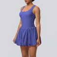 thumbnail image 2 of AEXTO Robe de Tennis avec Short Intégré et Soutien-Gorge Robe Athlétique pour Femmes Été Golf Active Robe d'Entraînement, 2 of 16