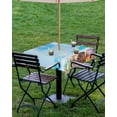 thumbnail image 4 of Fsddascl Blue Coastal Outdoor Tablecloth - 60x60 Inch Square Dining Table Cover, Nautical Seaside Shell Conch Starfish Waterproof Outdoor Table Cloth with Umbrella Hole & Zipper for Picnic/Patio, 4 of 7