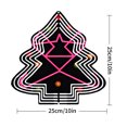 thumbnail image 7 of Stylish Metal Hanging Christmas Tree Wind Spinner - Design with Festive Ornaments for Yard & Garden Decor, 7 of 7