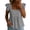 Gray, variant on Babysbule Women's Cotton Linen Square Neck Ruffle Flutter Sleeve Blouse Casual Top for Daily Wear and Vacation Outings