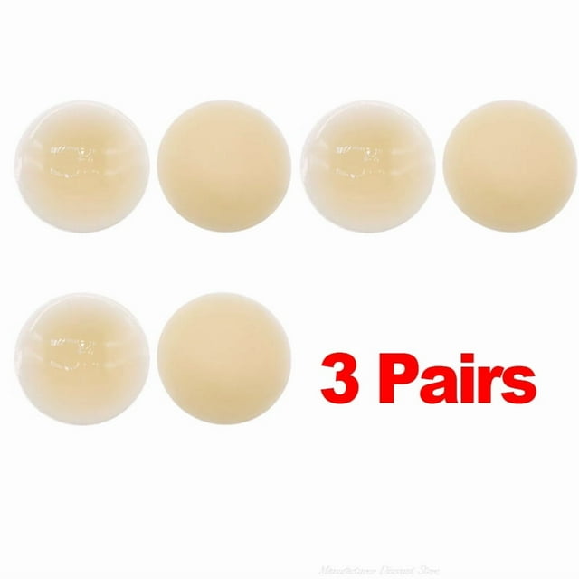 3 Paires de Cache-Tétons en Silicone Recommandés pour Femmes Autocollants Pétale de Poitrine Sans Bretelles Coussinets Invisibles