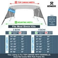 thumbnail image 2 of Knox T45F-Z4 85-90 in. Universal 4 Bow Bimini Top with Storage Boot for Boats, Light Gray, 2 of 7