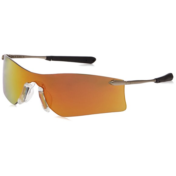 Anteojos de seguridad MCR Rubicon T411R T4 lente espejo Fire, 1 par