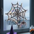 thumbnail image 1 of Feltree Halloween Window Clings, Spider Web Design Window Stickers, 12 Inches Removable PVC Cling Film for Halloween Decor, Easy to Apply & Remove Without Residue, 1 of 7