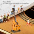Home Decorations, Mini Guitar, Basswood Miniature Gold Exquisite Stable