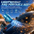 thumbnail image 6 of UNTIMATY Cordless Leaf Blower for Lawn Care, 500 CFM 300000 RPM Leaf Blower with 2 Batteries & Charger for Lawn, Yard, Patio, Garden Care,Blue, 6 of 11