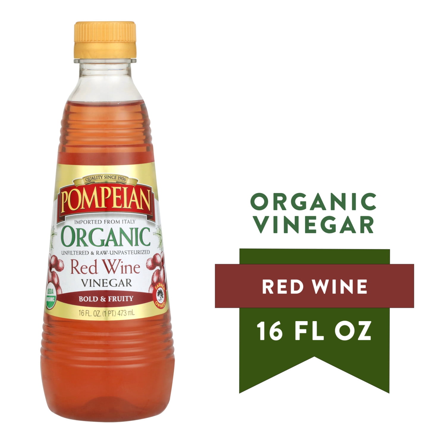(6 pack) Pompeian Organic Red Wine Vinegar - 16 fl oz