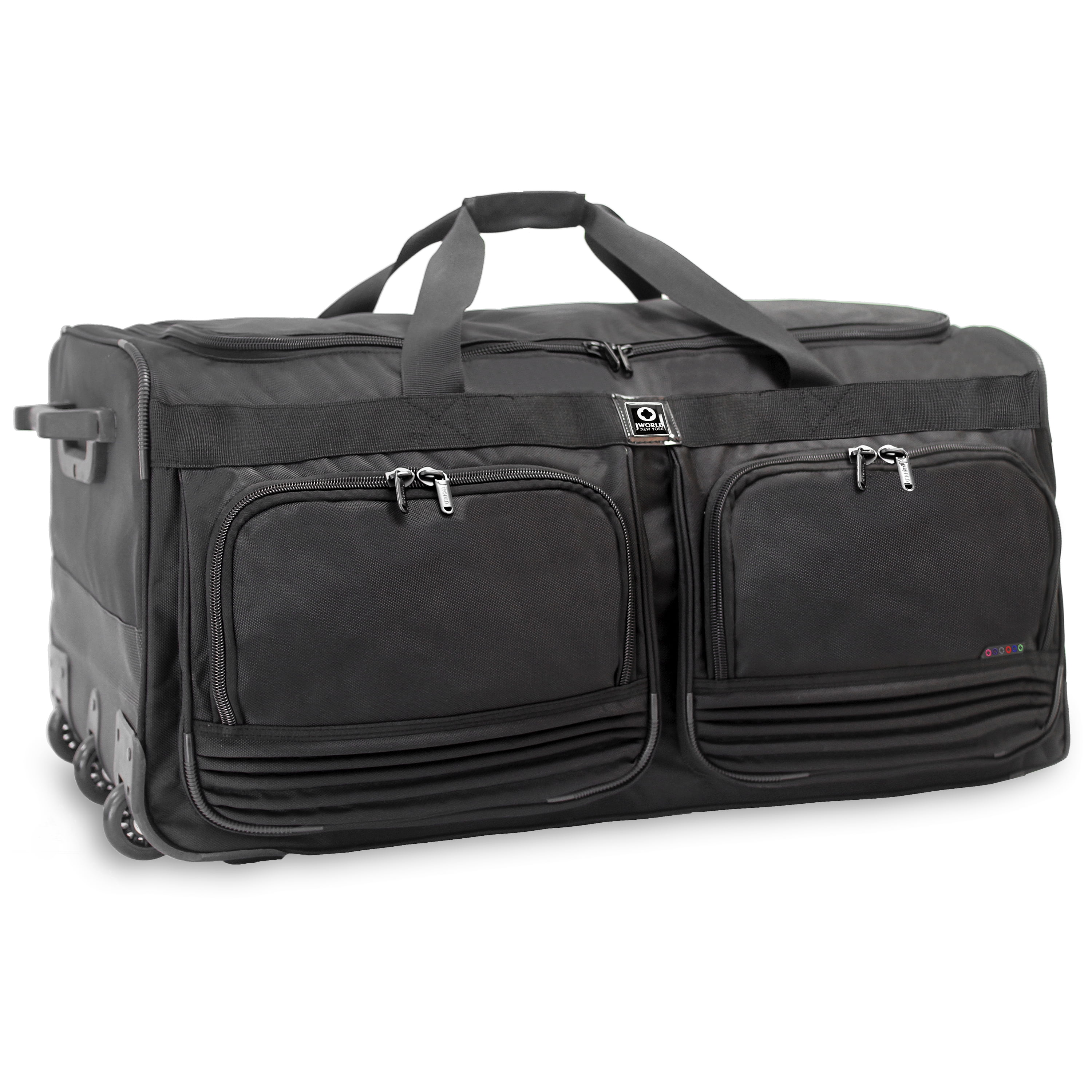 black rolling duffel bag