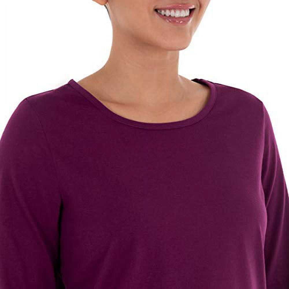 Fruit of the Loom Women's Beyond Soft Long Sleeve Top & Fleece Bottom Pajama Set, Sizes S-4X
