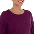 thumbnail image 2 of Fruit of the Loom Women's Beyond Soft Long Sleeve Top & Fleece Bottom Pajama Set, Sizes S-4X, 2 of 4