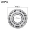 thumbnail image 2 of Uxcell 30Pcs 696ZZ Stainless Steel Ball Bearing 6mm x 15mm x mm Double Shielded Bearings, 2 of 6