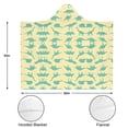 thumbnail image 3 of Wearable Blanket,LightYellow Green Dinosaurs Silhouettes Pattern Hooded Wearable Flannel Blanket for Adults & Teens,Winter Poncho Shawl Wrap Cape Cozy Anti-Pill,50"x60", 3 of 5