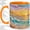 Orange, variant on Sunset Wave Coffee Mug, Stained Glass Ocean Art, Coastal Daily Tea Sips