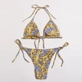 thumbnail image 3 of Babysbule Womens Swimsuits Ladies Female Sexy Flower And Grass Print Three-point Split Bikini Swimsuit, 3 of 7