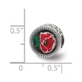 thumbnail image 4 of Reflection Beads Sterling Silver Overlay Design Gladiolus Flower August Charm, 4 of 7
