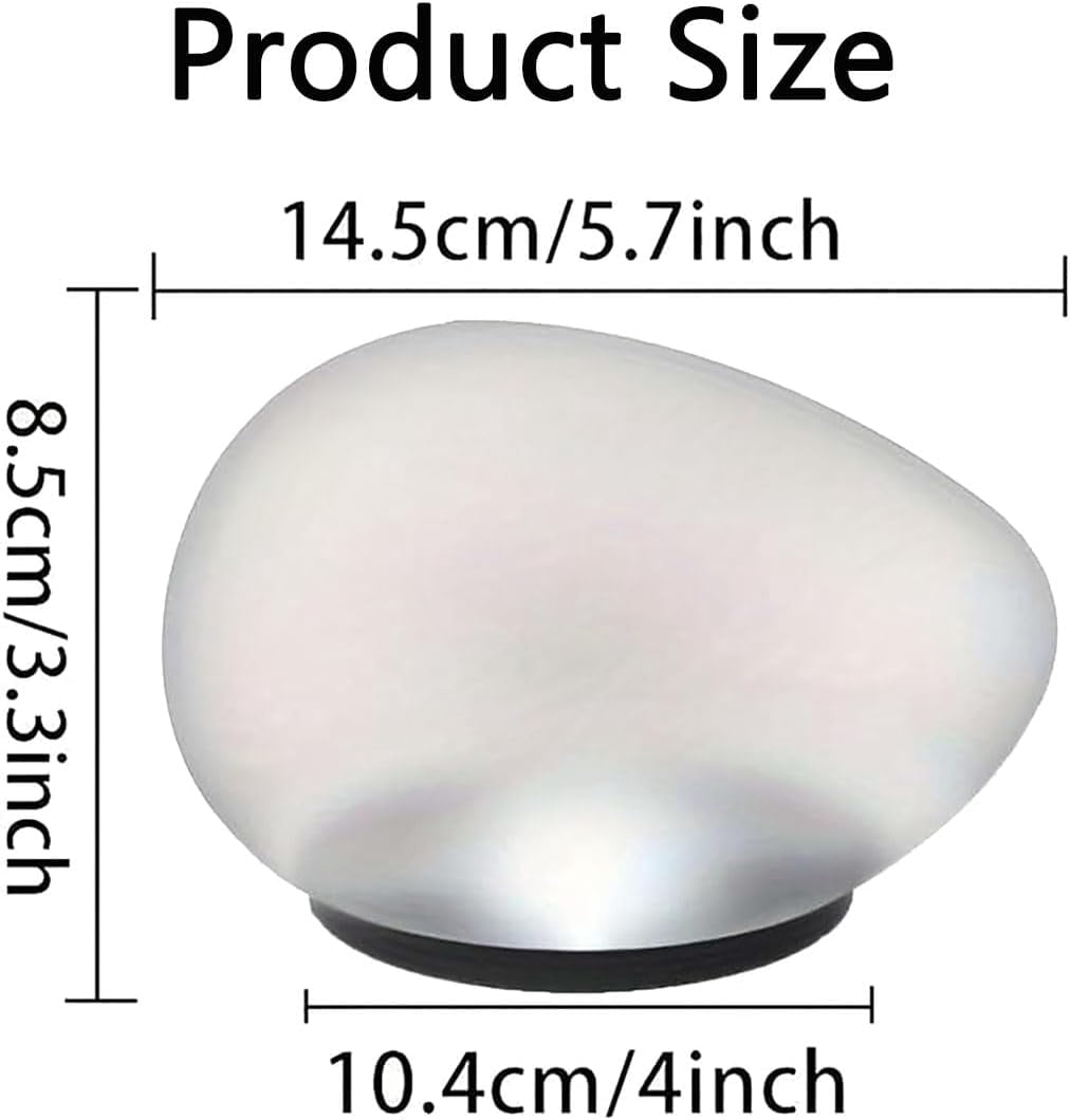 Solar Glass Garden Pebbles, Waterproof Outdoor Rock Lights for Pathway Landscape Decor, Glowing LED Stone Lamps for Yard, Patio, Lawn & Walkway, Auto On/Off