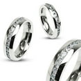 thumbnail image 3 of His & Hers Stainless Steel 2.38 Ct Cz Bridal Set & Men's Eternity Wedding Band Women's Women's Size 09 Men's 08mm Size 11, 3 of 4