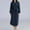 Navy, variant on Fesfesfes Unisex Winter Fleece Robe for Women and Men Cozy Warm Soft Bathrobe Nightgown with Pockets and Belt All Season Long Breathable Homewear Home Relaxation(Black,XL)