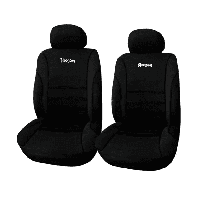 2 Fundas Para Asientos Bloosom Delanteros De Auto Universal Negro