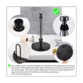 thumbnail image 2 of Paper Towel Holder Countertop, Paper Towel Stand with Ratchet System for Kitchen Bathroom Black, 2 of 6
