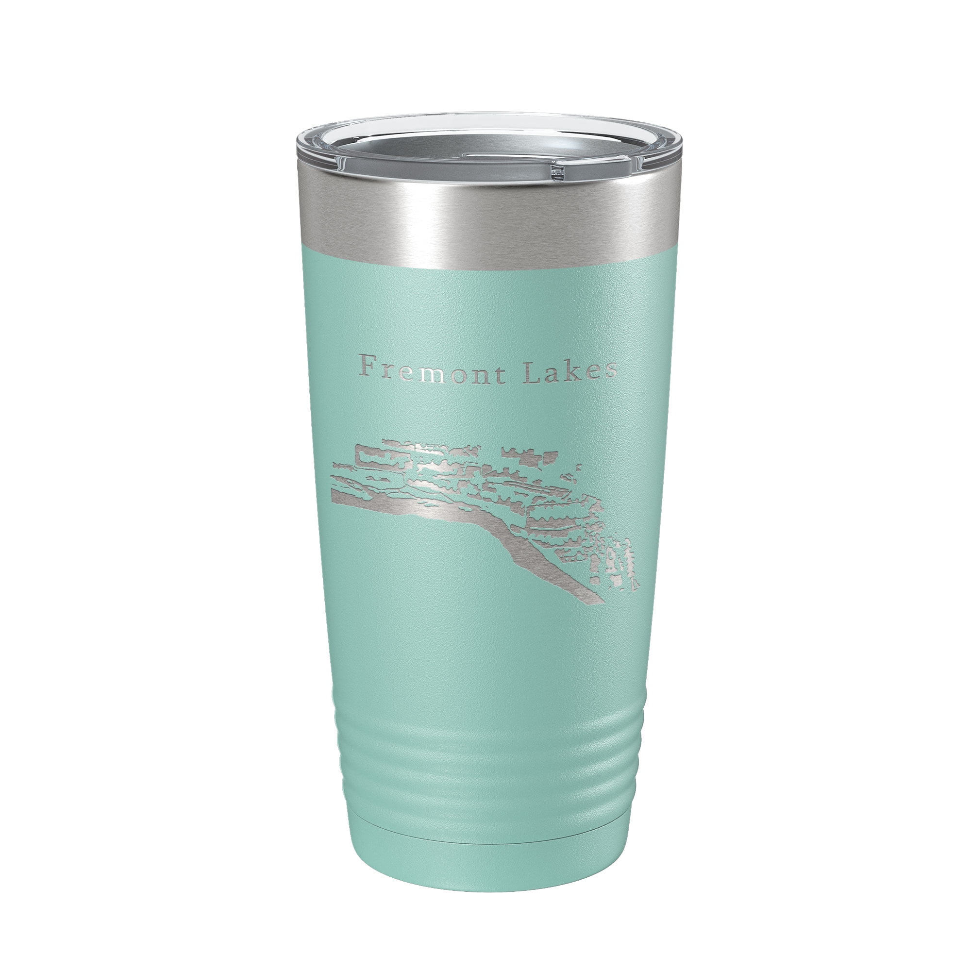 Fremont Lakes Map Tumbler Travel Mug Insulated Laser Engraved Coffee