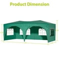 thumbnail image 4 of 10'x20' Heavy Duty Carport Car Pop Up Canopy Garage Outdoor Boat Shelter Party Tent with Sidewalls and Rollable Windows Green, 4 of 8