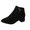 Black, variant on Women Suede Ankle Booties Block Chunky Low Heel Short Boots Fashion Pointed Toe Side Zipper Metal Decoration Vintage Booties Autumn Winter