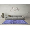 thumbnail image 3 of Ahgly Company Indoor Square Persian Blue Traditional Area Rugs, 5' Square, 3 of 4