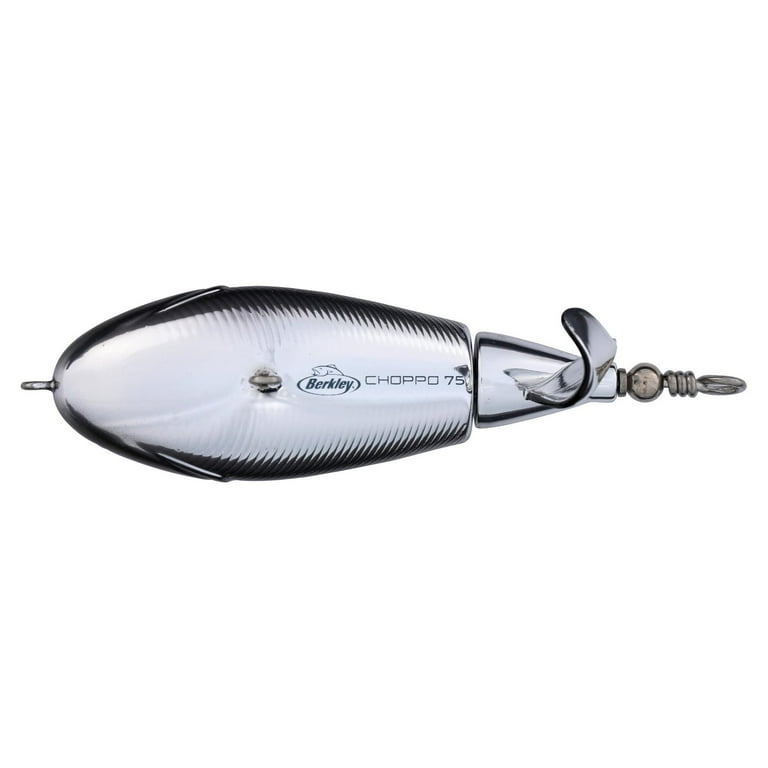 Berkley Choppo Topwater Fishing Lure, Black Chrome, Size 120