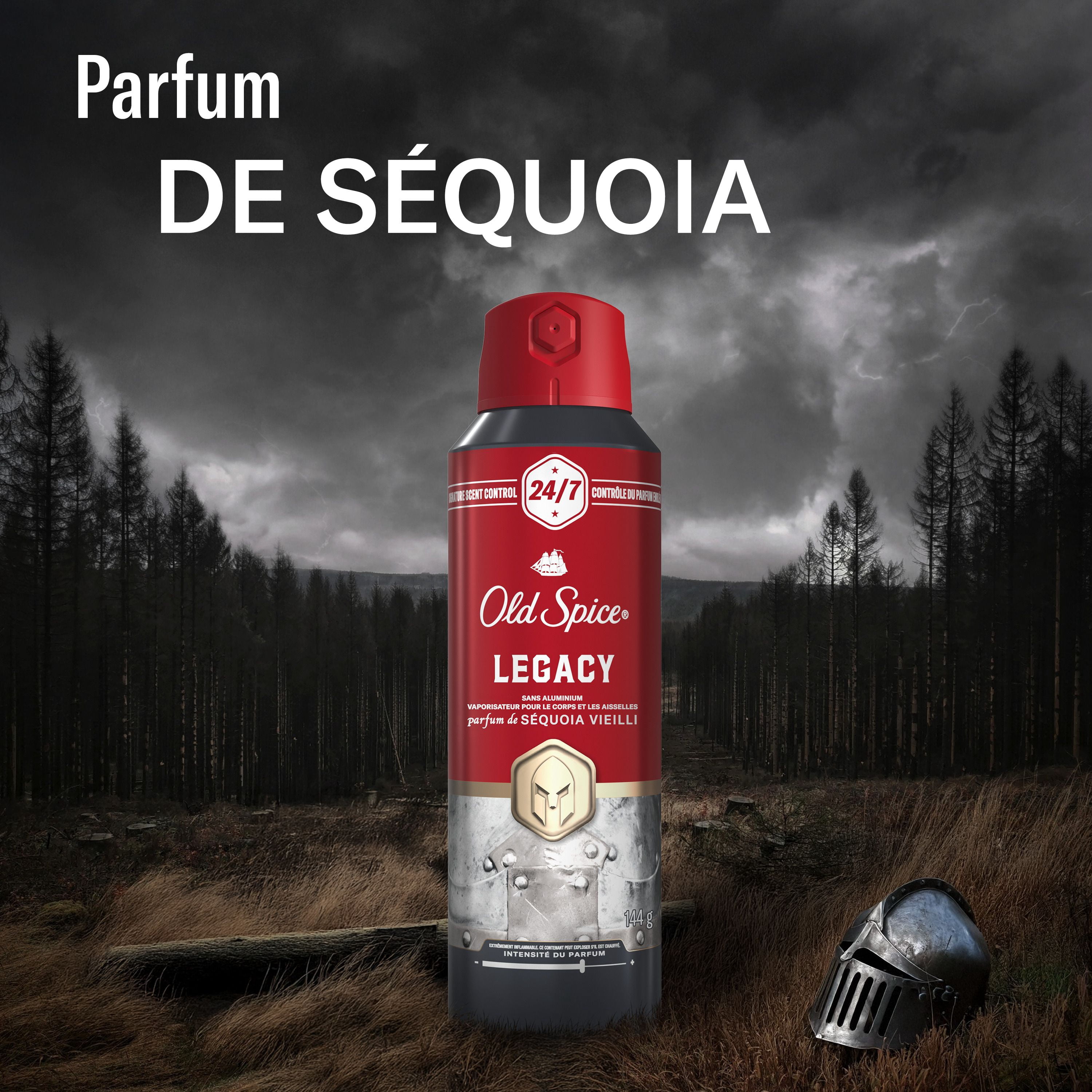 Vaporisateur pour le corps Old Spice Collection rouge pour hommes, parfum Legacy, parfum rafraîchissant, protection contre les odeurs toute la journée, fraîcheur longue durée