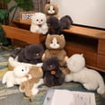 thumbnail image 4 of Chicmine - Peluche de gato simulado, juguete de peluche para sentarse, tumbarse, gatito, peluche esponjoso, muñeco de peluche para el hogar, la oficina, el dormitorio, decoración para niños, niñas y, 4 of 8