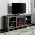 thumbnail image 6 of Walker Edison 58" Rustic MDF Farmhouse Fireplace TV Stand in Charcoal, 6 of 8