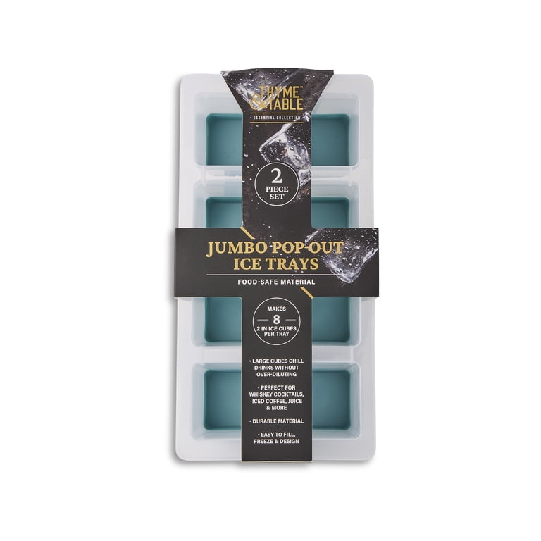 Thyme & Table Jumbo Pop-Out Ice Tray Set with Large Cubes for