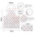 thumbnail image 7 of White Cartoon Unicorn Star Pattern Apron-Garden Aprons for Women with Pockets-Cotton Linen Waterproof Kitchen Cooking Gardening Aprons Adjustable for Kitchen,Cooking,BBQ and Salon 33x27 Inch, 7 of 7