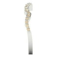 thumbnail image 4 of 0.23 ctw Wedding Band for Women - 14K White Gold Natural Morganite Stackable Eternity Ring, 4 of 6