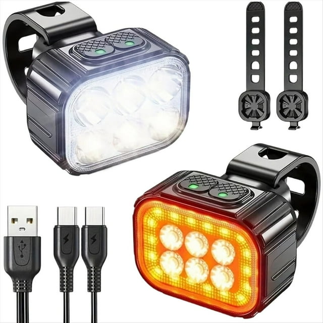 Juego de Luces para Bicicleta de Carretera de Alcance, Luz Trasera para Bicicleta de Montaña con Soporte Desmontable.