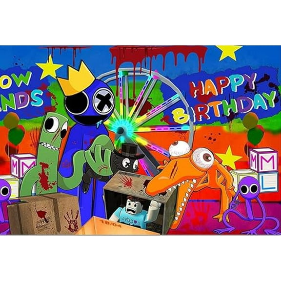 Rainbow & Friends Edible Icing Sheets-fits 1/4 sheet cake or larger