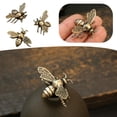 thumbnail image 2 of Gold Bee Figurines,Gold Brass Animal Statues,Vintage Sculpture Toys,Cute Decorative Collectibles for Office or Home, Small Gifts for Best Friend, Unique Birthday Gift Ideas, 2 of 7