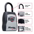 thumbnail image 3 of Master Lock 5400D Key Lock Box - Outdoor Lockbox for House Keys, Realtor Lock Box with Resettable Combination Code, Portable Key Safe Storage for Spare Keys, Hide-A-Key Secure Box, Black, 3 of 6