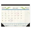House of Doolittle Recycled Floral Desk Pad Calendar, 22 x 17, 2018