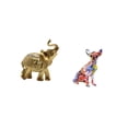 thumbnail image 5 of CoudarTitie Elephant Puppy Resin Art Sculpture Multicolor Animal Figurine Decorative Ornament for Shelf Bedroom Desk Living Room Home Decoration, 5 of 8