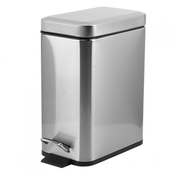 Bote de basura, cubo de basura con pedal de lijado de acero inoxidable de 5 l optimizado para la excelencia