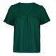 thumbnail image 2 of Top de verano para mujer, Top plisado con botones y manga corta con cuello en V, informal, suelto, verde oscuro M, 2 of 8
